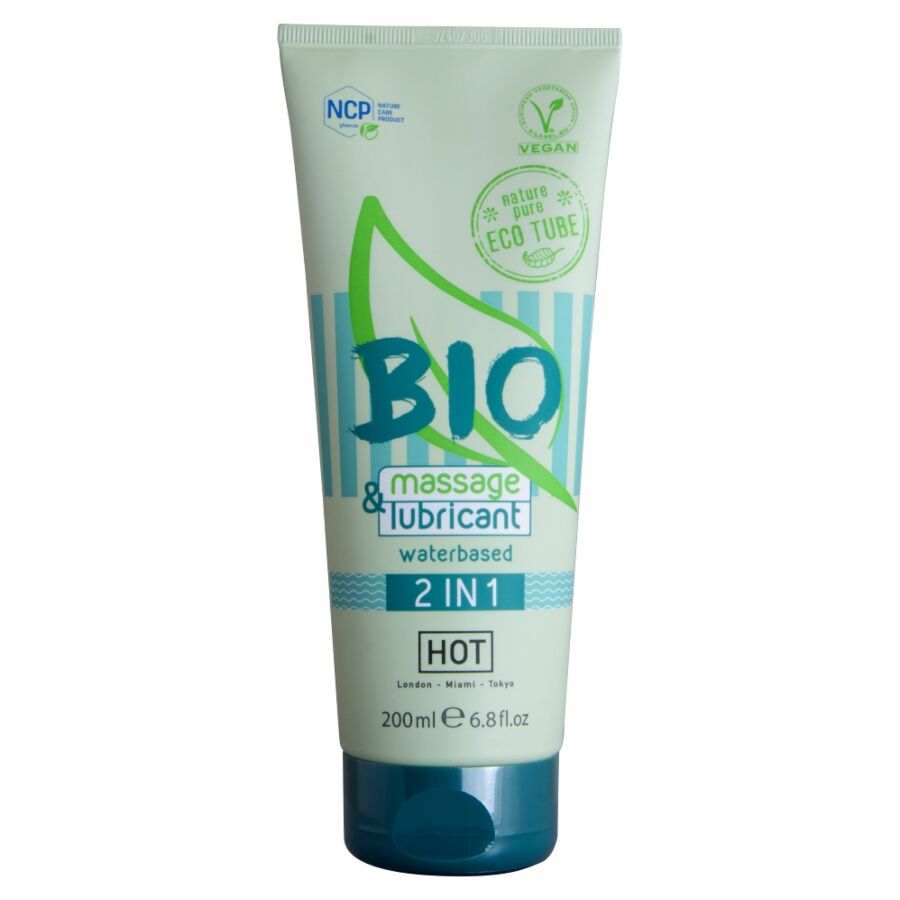 Gel bio 2 in 1 HOT, lubrificante e da massaggio a base d’acqua, 200 ml