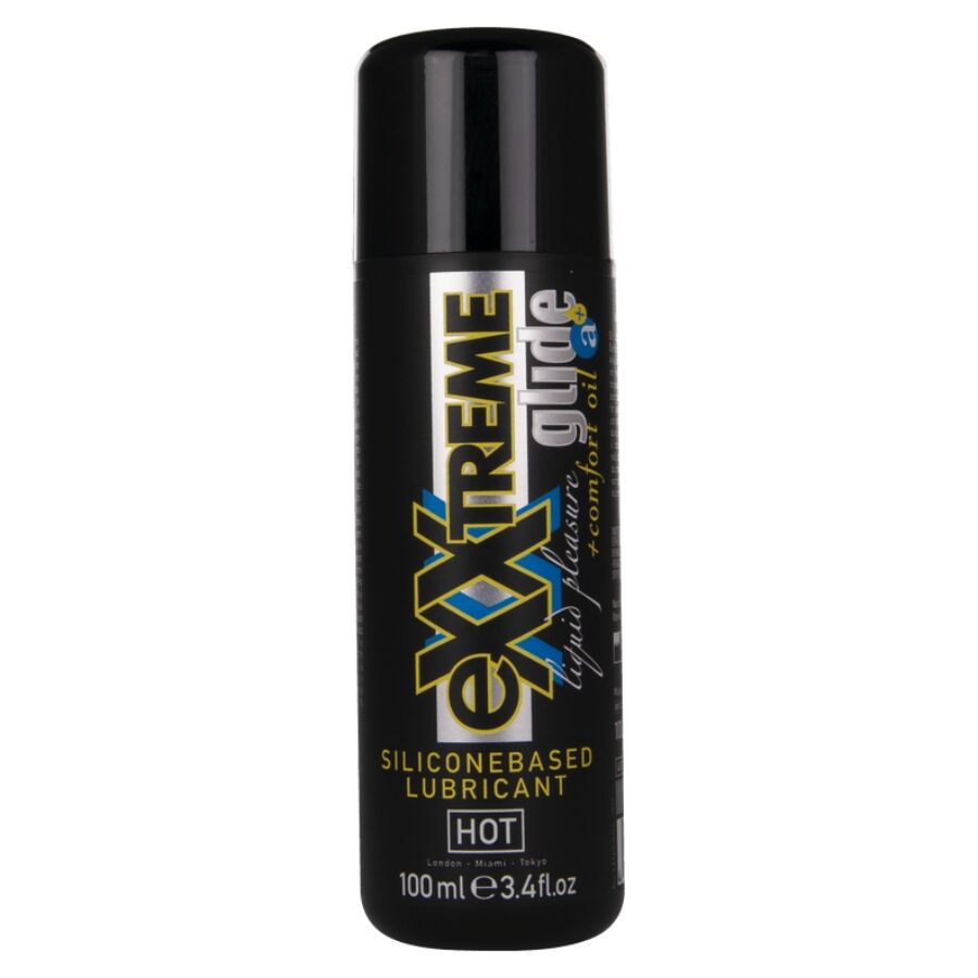 Lubrificante a base di silicone HOT Exxtreme Glide con olio comfort, 100 ml