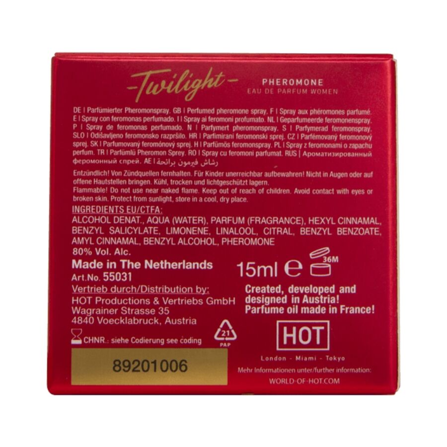 Profumo ai feromoni da donna HOT Twilight da 15 ml