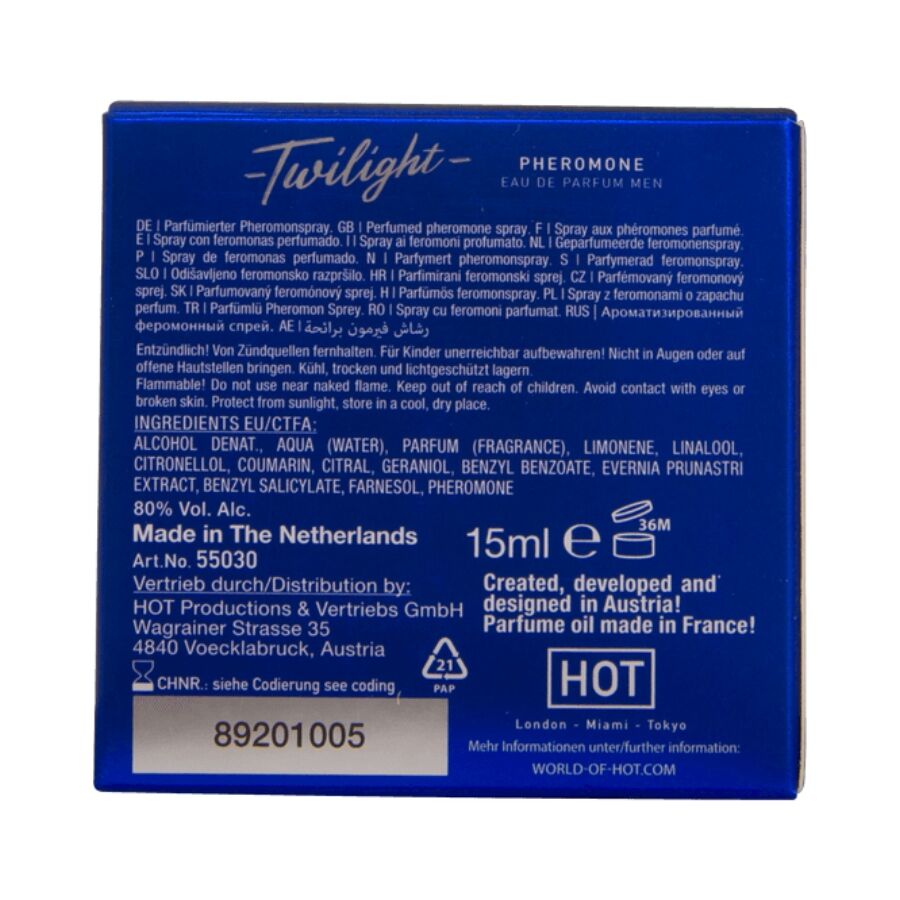 Hot — Parfum pheromone twilight pour homme 15 ml