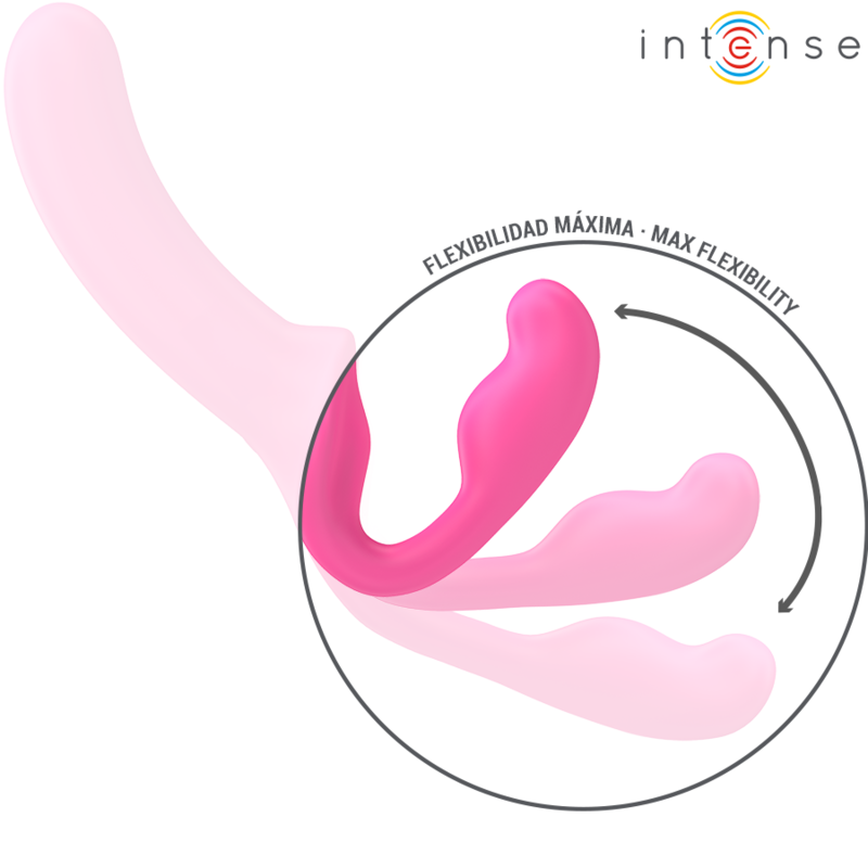 Vibratore doppio Intense Amy rosa da 20 cm, con telecomando