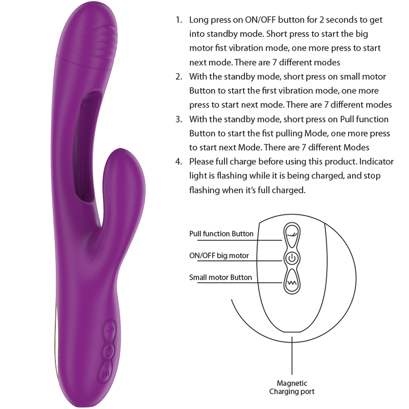 Intense Apolo – Estimulador de lengua oscilante violeta y dorado