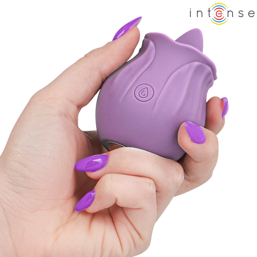Intense Azalea, estimulador de clítoris en forma de rosa con 10 programas de vibración, morado