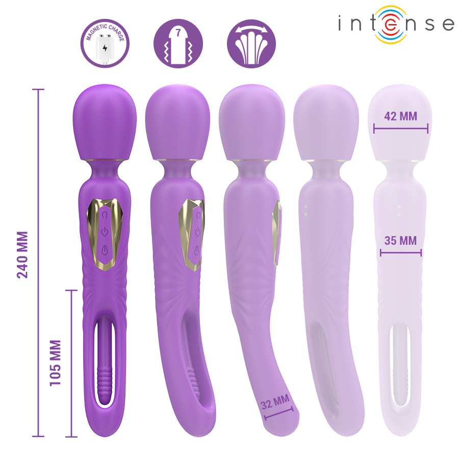 Intense Christy, masajeador vibrador con lengua giratoria