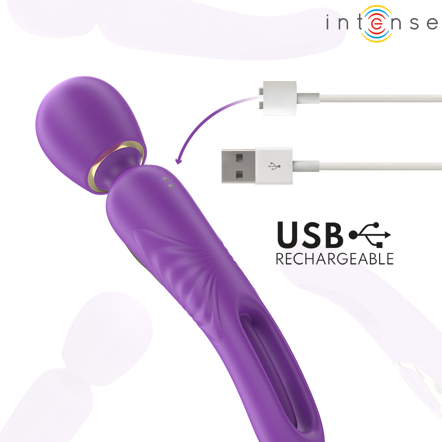 Intense Christy, masajeador vibrador con lengua giratoria