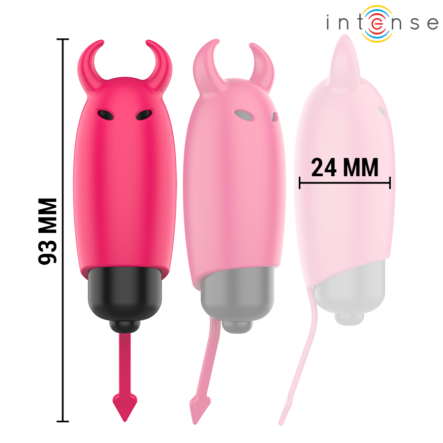 Intense Scarlet, bullet vibrante a forma di diavoletto rosso, 9,3 × 2,4 cm