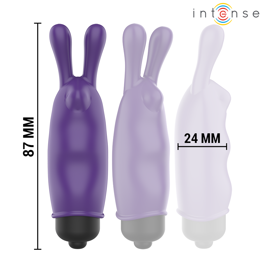 Intense Mystic – Minivibrator in Hasenform, Lila, 8,7 × 2,4 cm