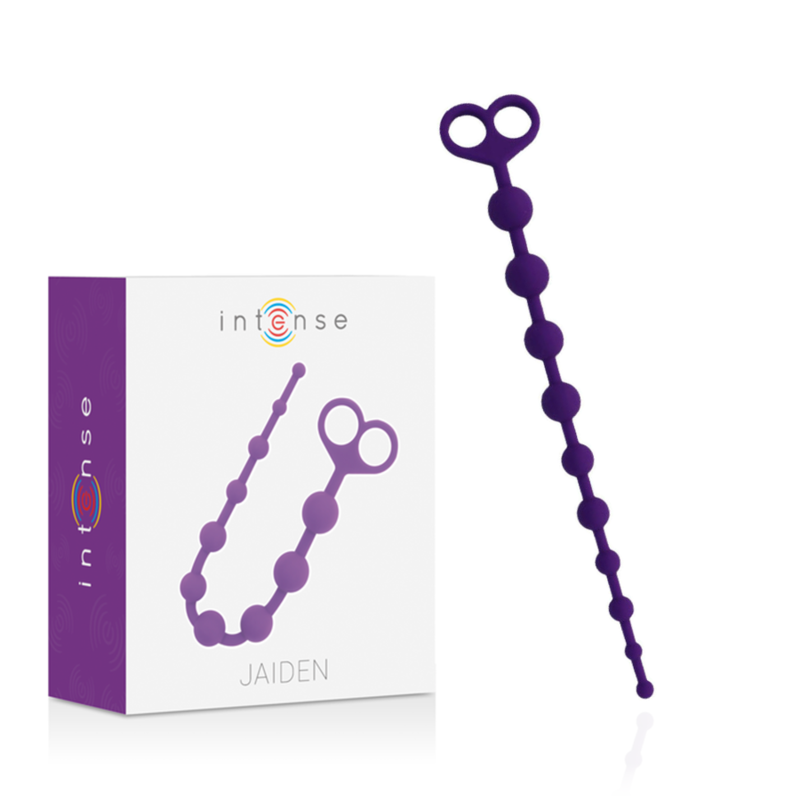 Intense Anal Toys Jaiden – Lange Analkette aus Silikon, 34 cm – Flieder