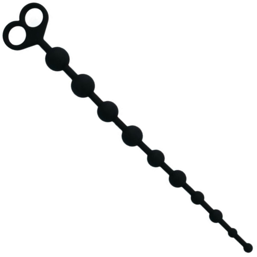 Intense Anal Toys Jaiden – Lange Analkette aus Silikon, 34 cm – Schwarz