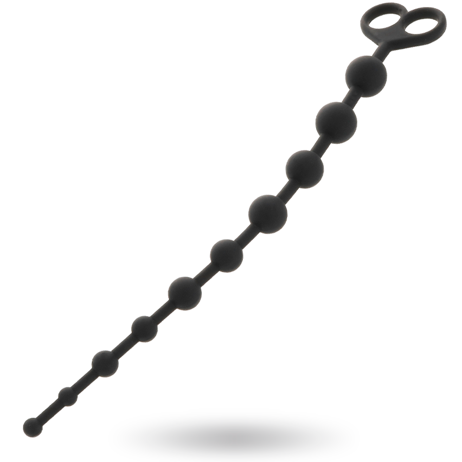 Intense Anal Toys Jaiden – Lange Analkette aus Silikon, 34 cm – Schwarz