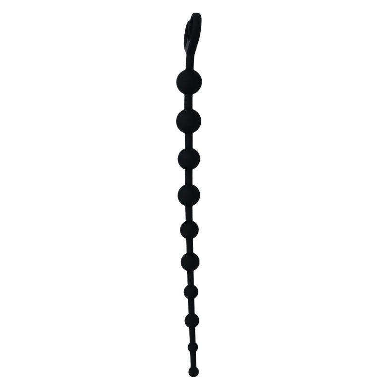Intense Anal Toys Jaiden – Lange Analkette aus Silikon, 34 cm – Schwarz