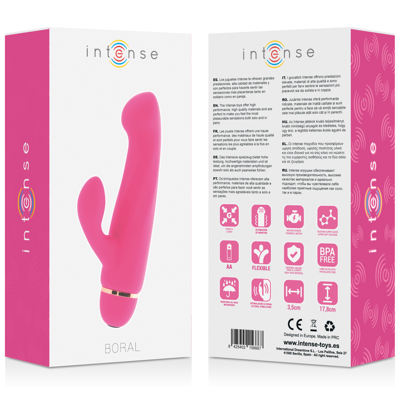 Intense Boral – Vibrador punto G rosa, 20 velocidades