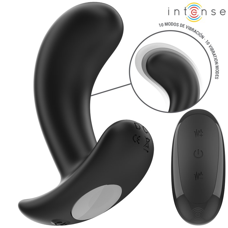 Intense Chandler, vibrierender Analplug in Schwarz mit Fernbedienung