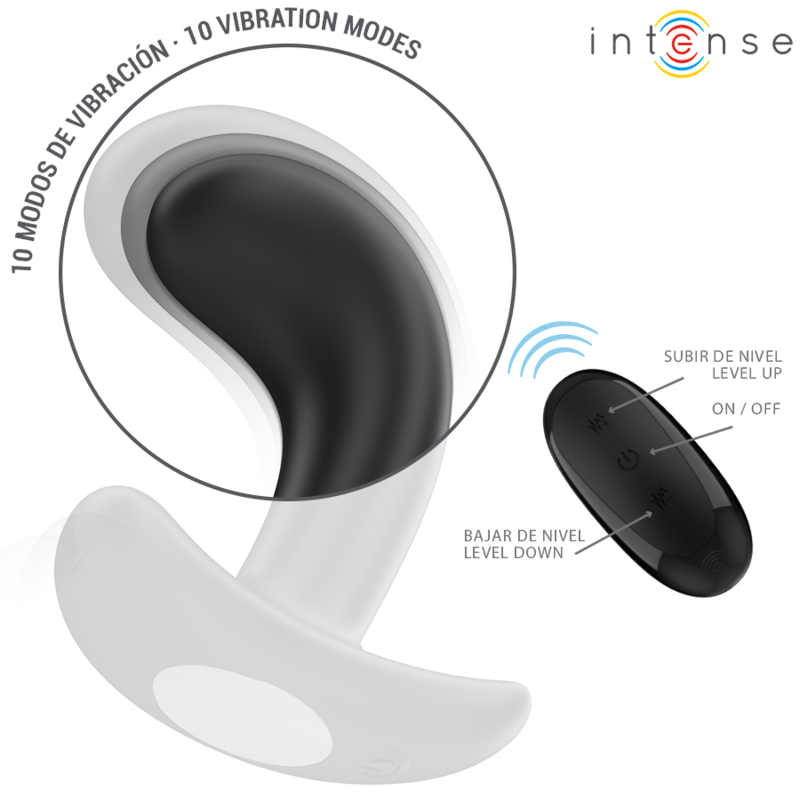 Intense Chandler, vibrierender Analplug in Schwarz mit Fernbedienung