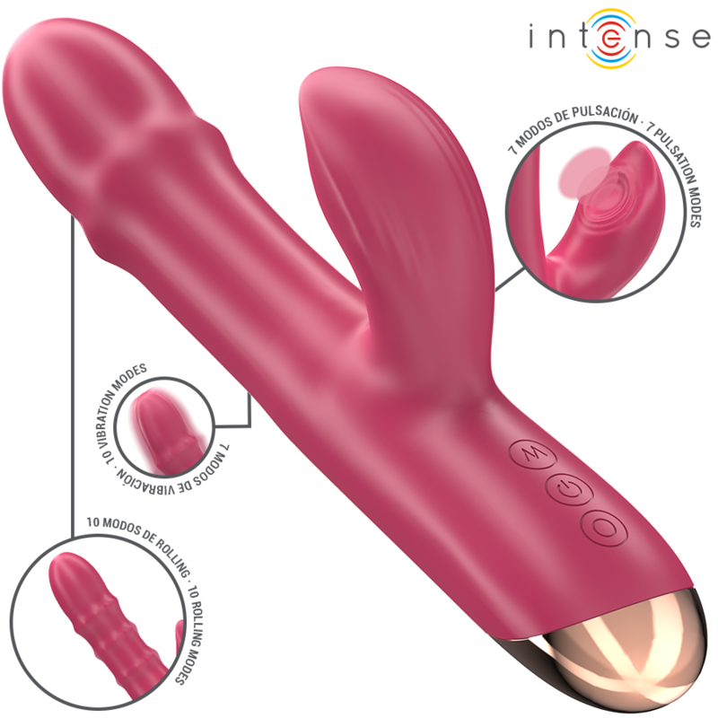 Intense — Chloe vibrateur multifonction 3 en 1 rouge