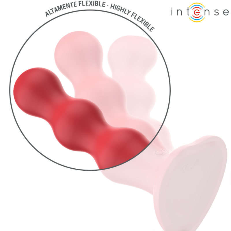 Intense — Cody vibrateur avec ventouse télécommande rouge