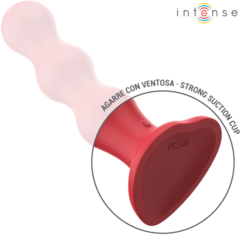 Intense — Cody vibrateur avec ventouse télécommande rouge