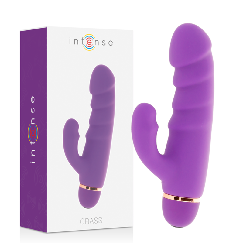 Intense Crass – Vibrador doble estimulación lila, 20 velocidades