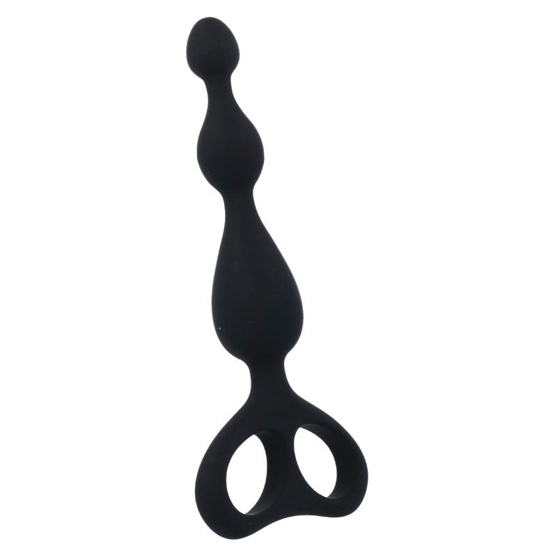 Intense Anal Toys Danti – Palline anali in silicone con tre rigonfiamenti – Nero