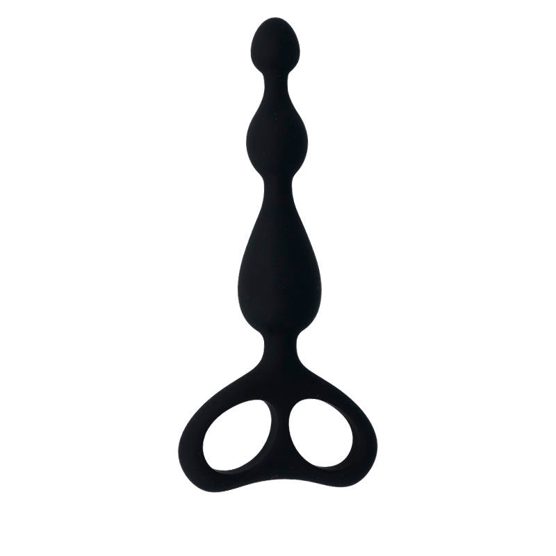 Intense Anal Toys Danti – Palline anali in silicone con tre rigonfiamenti – Nero