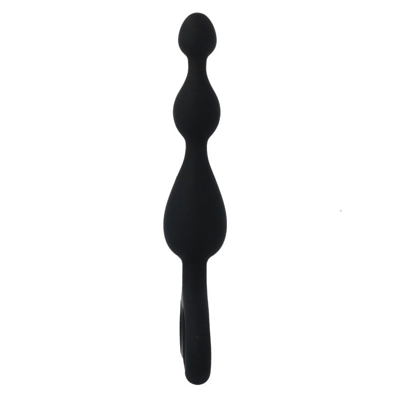 Intense Anal Toys Danti – Palline anali in silicone con tre rigonfiamenti – Nero