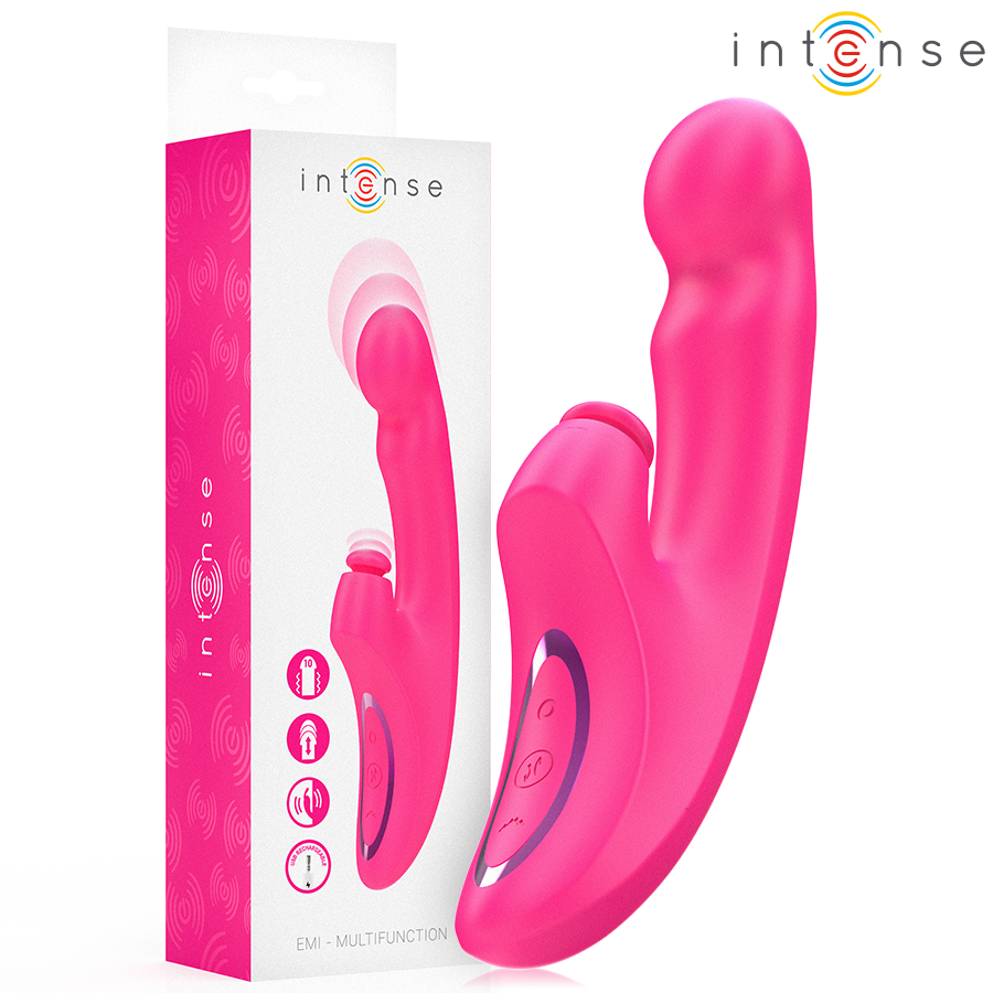 Intense Emi – Vibrador 3 en 1 rosa, 13,5 cm