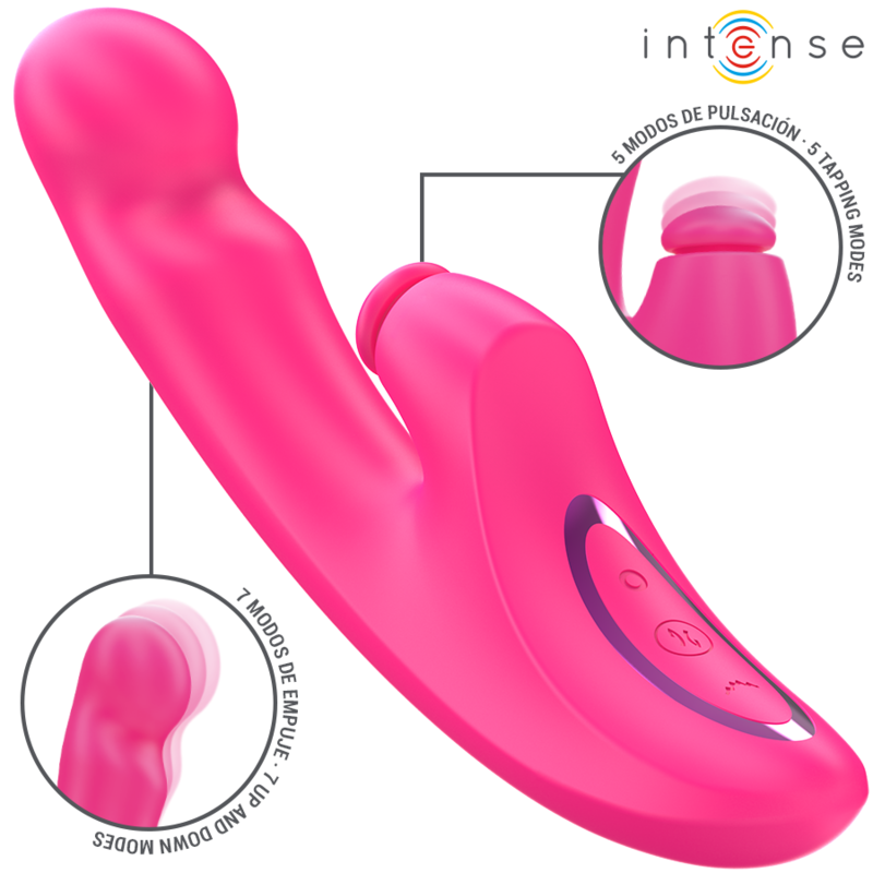 Intense Emi – Vibrador 3 en 1 rosa, 13,5 cm