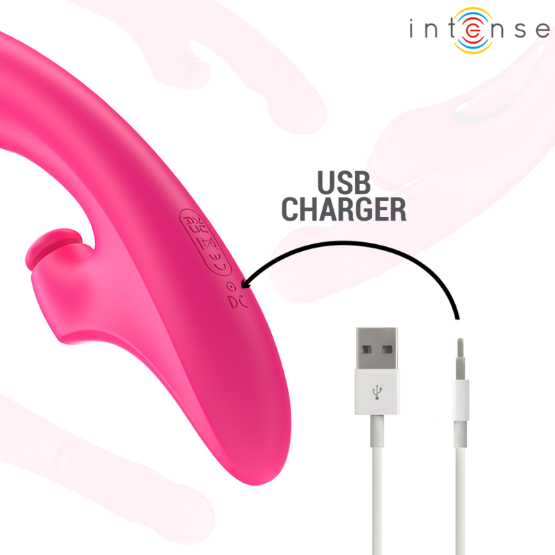 Intense Emi – Vibrador 3 en 1 rosa, 13,5 cm