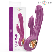 Stimolatore Intense Halle viola a forma di delfino, con linguetta stimolante