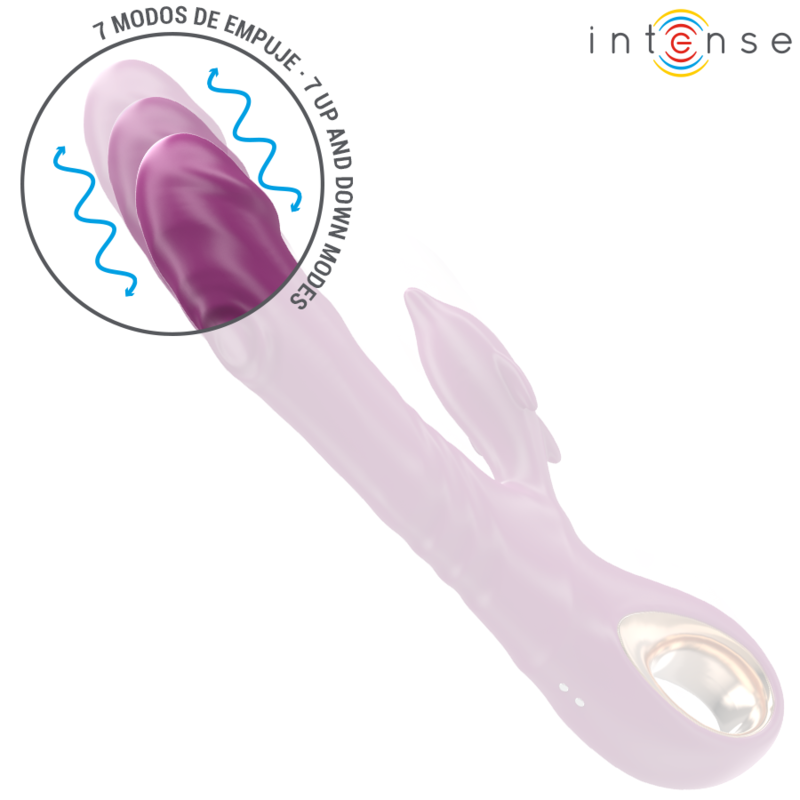Stimolatore Intense Halle viola a forma di delfino, con linguetta stimolante