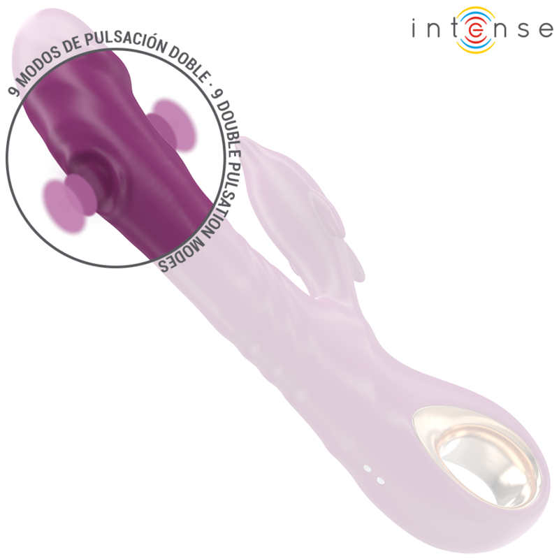 Stimolatore Intense Halle viola a forma di delfino, con linguetta stimolante