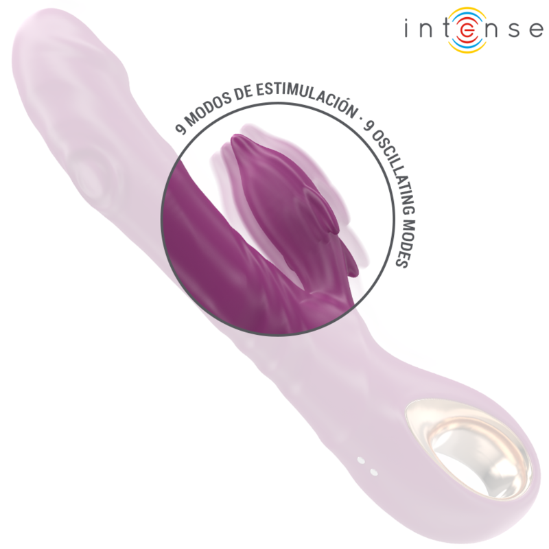 Stimolatore Intense Halle viola a forma di delfino, con linguetta stimolante
