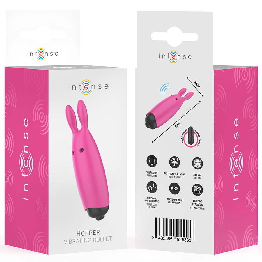 Intense Hopper – Minivibrator in Rosa, 8,3 × 2,4 cm