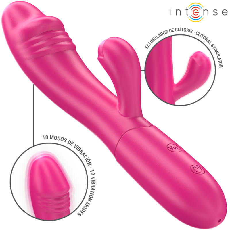 Intense — Ivy vibrateur flexible 10 vibrations avec langue stimulante rose