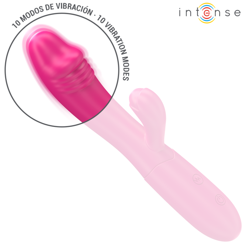 Intense — Ivy vibrateur flexible 10 vibrations avec langue stimulante rose