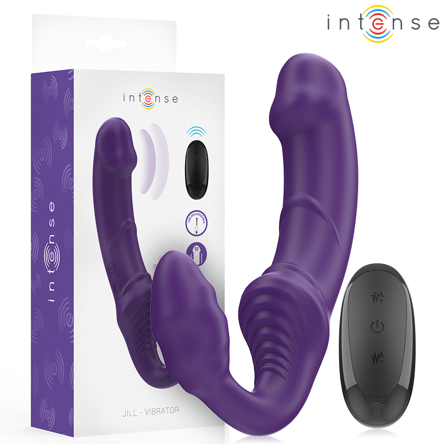 Intense Jill – Doppelvibrator mit Fernbedienung, 20 cm, Lila