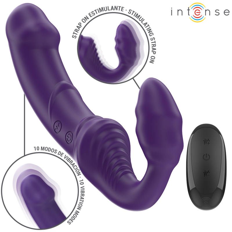 Intense Jill – Doppelvibrator mit Fernbedienung, 20 cm, Lila