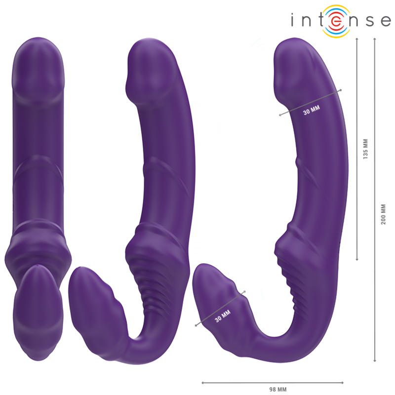 Intense Jill – Doppelvibrator mit Fernbedienung, 20 cm, Lila