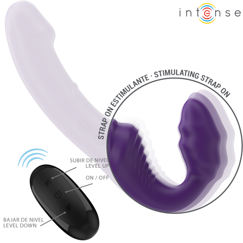 Intense Jill – Doppelvibrator mit Fernbedienung, 20 cm, Lila