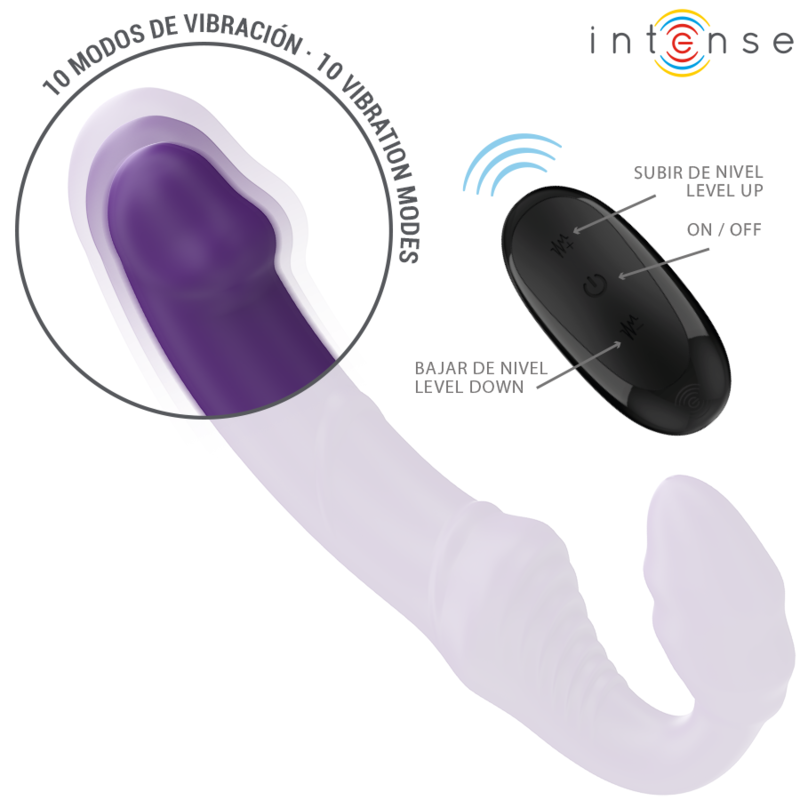 Intense Jill – Doppelvibrator mit Fernbedienung, 20 cm, Lila