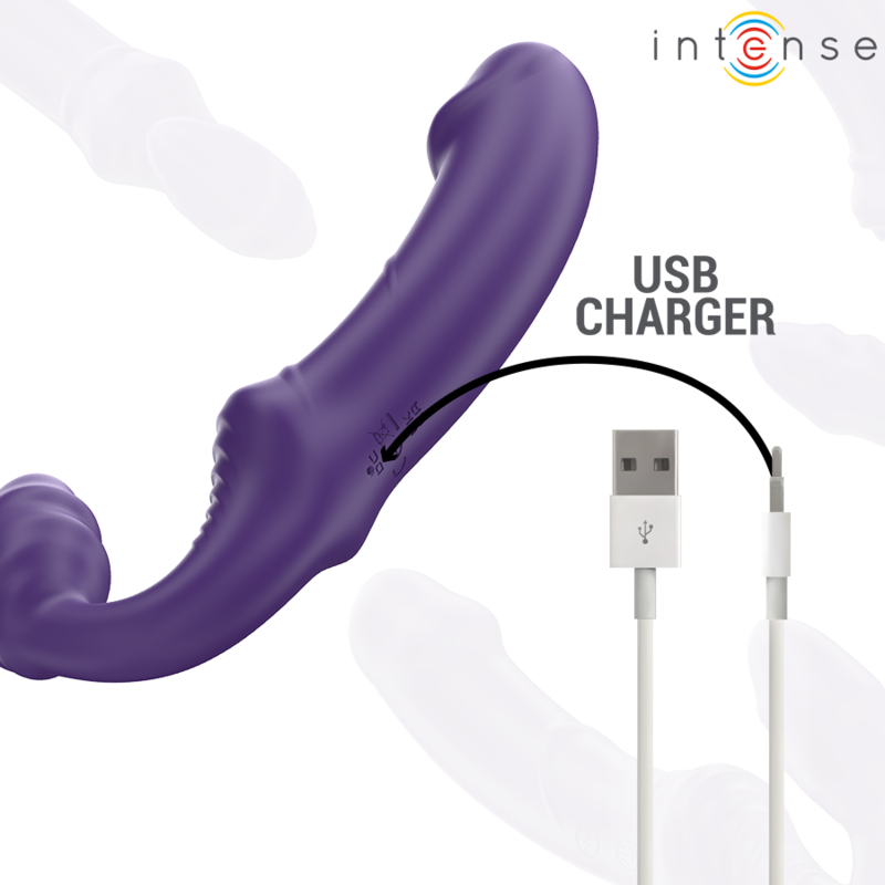 Intense Jill – Doppelvibrator mit Fernbedienung, 20 cm, Lila