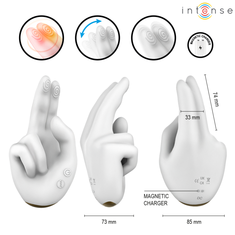 Intense – Jimmy, multifunktionaler Stimulator in Handform mit Vibration und Wärme