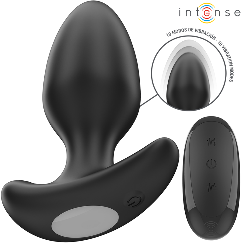 Intense — Joey anal plug 10 vibrations noir télécommande
