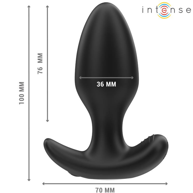 Intense Joey, vibrierender Analplug in Schwarz mit Fernbedienung