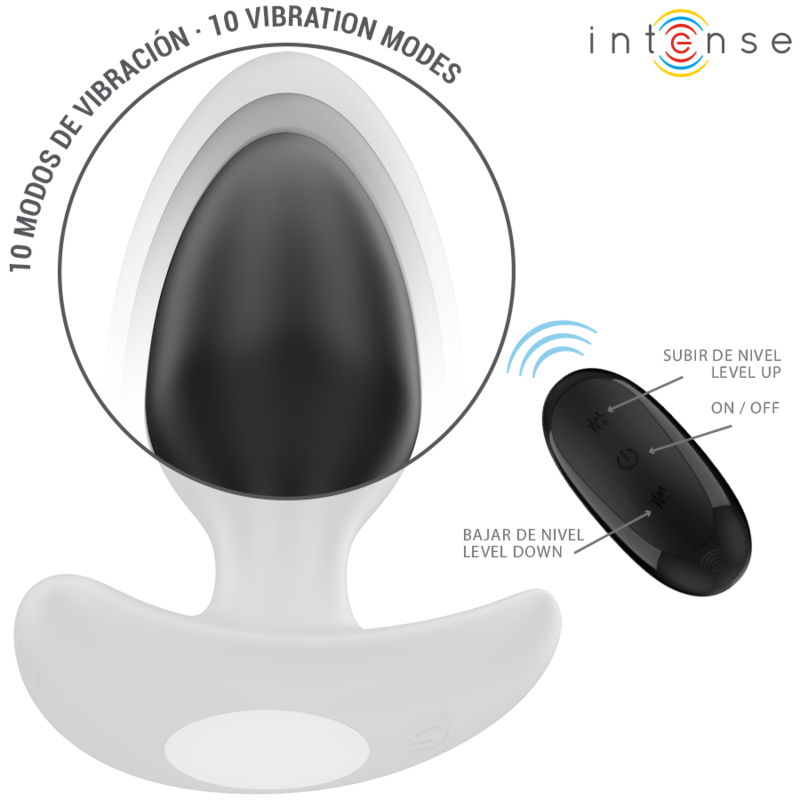 Intense Joey, vibrierender Analplug in Schwarz mit Fernbedienung