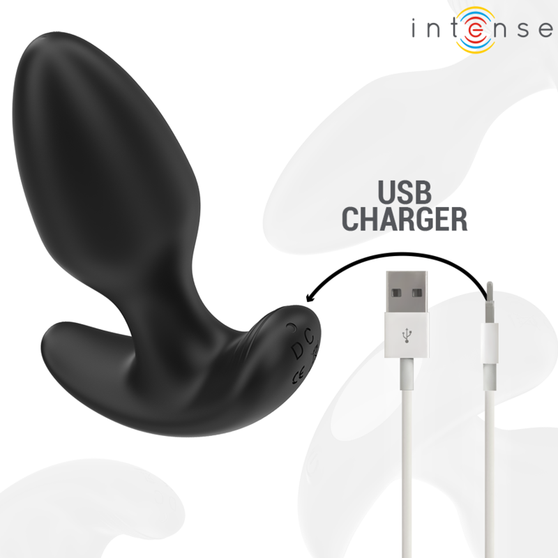 Intense Joey, vibrierender Analplug in Schwarz mit Fernbedienung