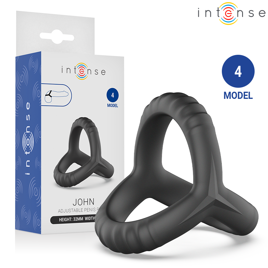 Anillo triple ajustable para el pene Intense John, modelo 4