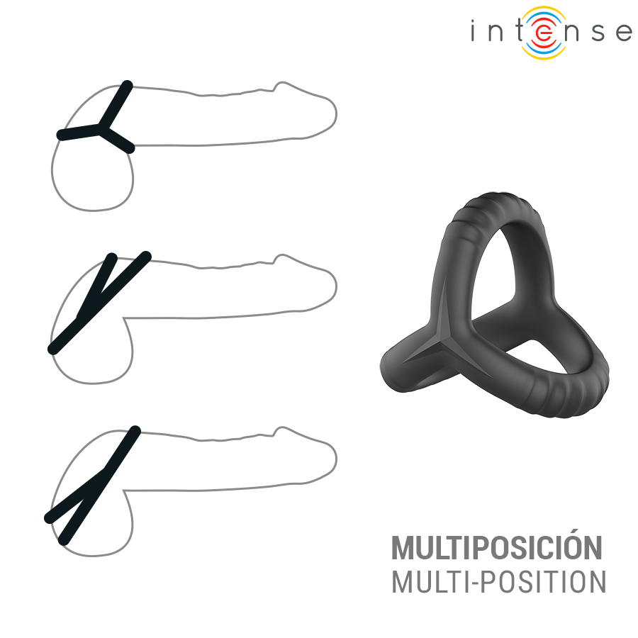 Anillo triple ajustable para el pene Intense John, modelo 4