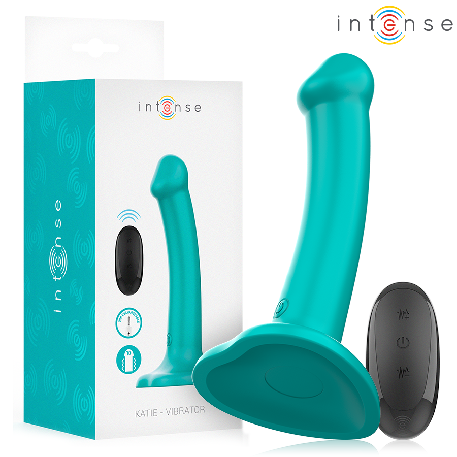 Intense Katie in Blau – Vibrator mit Saugfuß, Fernbedienung und 10 Vibrationsmodi