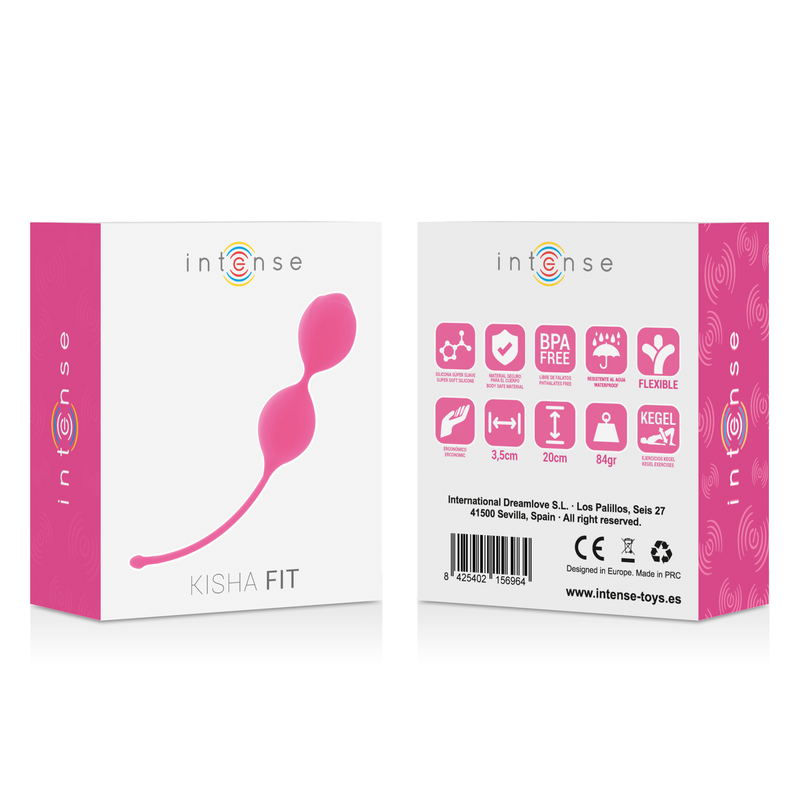 Intense Kisha Fit, palline di Kegel doppie in silicone fucsia